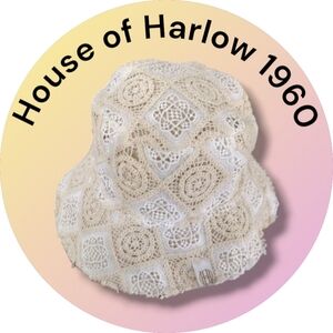 Nwt Cream House of Harlow 1960 Lace Bucket Hat